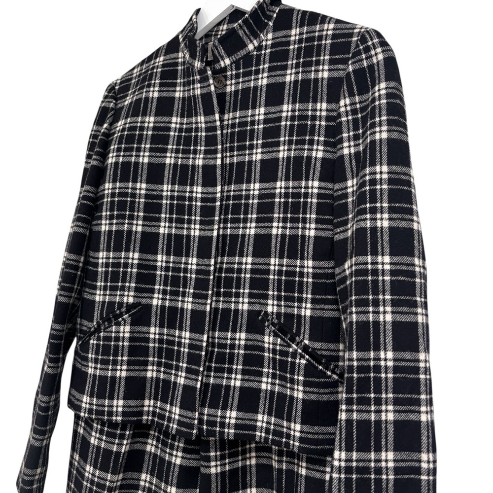 Young Pendleton 100% Wool Black Cream Checkered P… - image 3